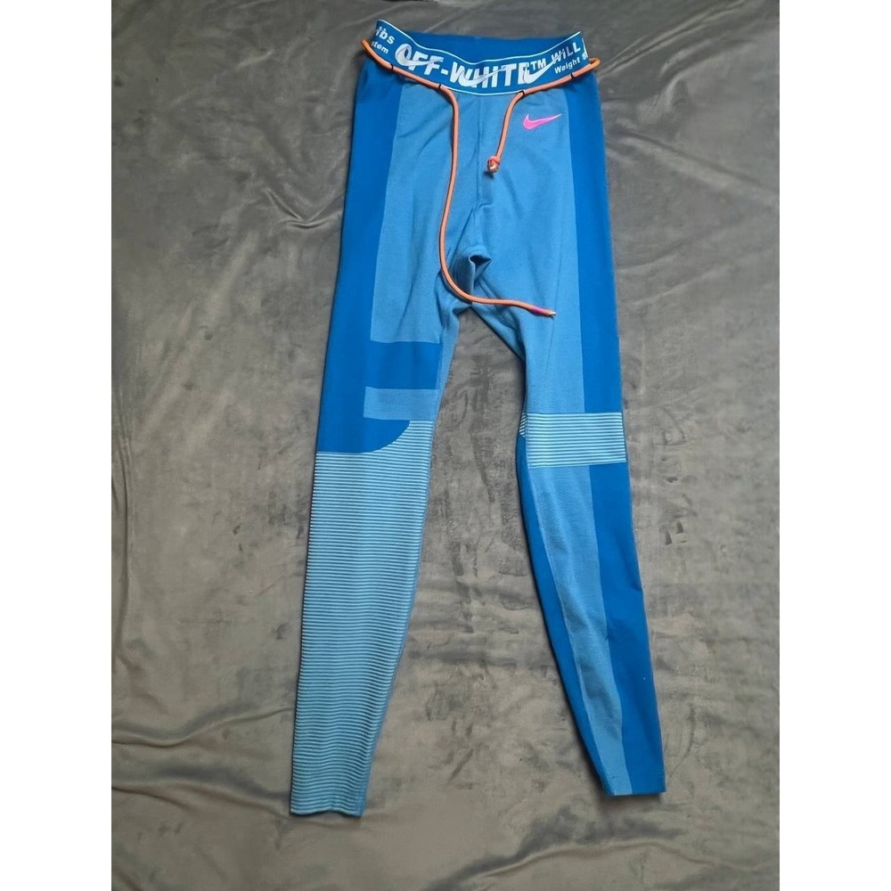 Nike x Off-White‎ Blue Leggings Size S  High-Waisted Running Tights